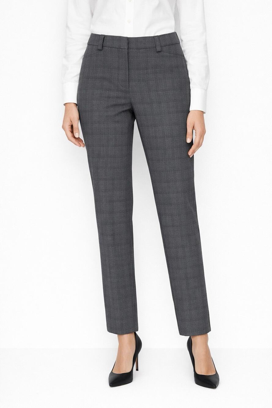 Calvin Klein Women’s Gray Plaid Dress Pants Size 6 Slim Straight Career Work